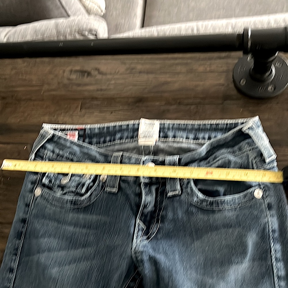 True Religion Crystal Button Jeans sz 28 - Picture 7 of 8